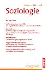 Cover von Soziologie 3.2018
