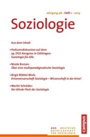 Cover von Soziologie 1/2019