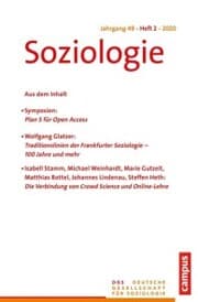 Cover von Soziologie 2/2020