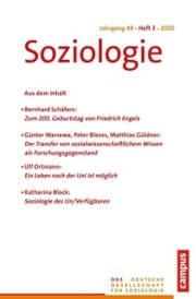 Cover von Soziologie 3/2020