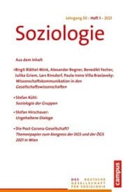Cover von Soziologie 1/2021