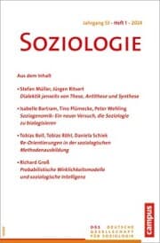 Cover von Soziologie 01/2024