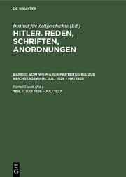 Cover von Juli 1926 - Juli 1927