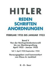 Cover von April 1932 - September 1932