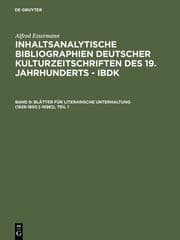 Cover von Blätter für literarische Unterhaltung (1826-1850 [-1898])