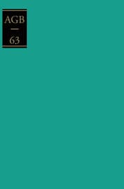 Cover von AGB 63/2008