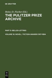 Cover von Novel / Fiction Awards 1917-1994
