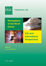 Cover von Newspapers of the World Online: U.S. and International Perspectives
