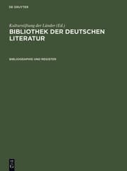 Cover von Bibliographie und Register