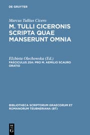 Cover von Pro M.Aemilio Scauro oratio