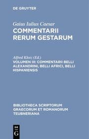Cover von Commentarii belli Alexandrini, belli Africi, belli Hispaniensis