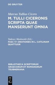 Cover von Orationes in L.Catilinam quattuor