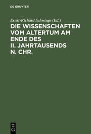 Cover von Die Wissenschaften vom Altertum am Ende des zweiten Jahrtausends n.Chr.