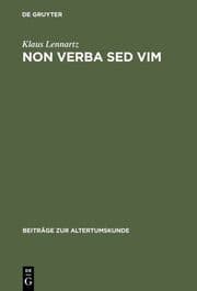 Cover von Non verba sed vim