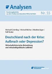 Cover von Deutschland nach der Krise: Aufbruch oder Depression?