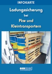 Cover von Infokarte Ladungssicherung bei Pkw und Kleintransportern