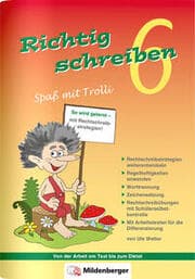 Cover von Richtig schreiben - Spaß mit Trolli, 6. Schuljahr, Druckschrift