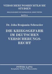 Cover von Die Kriegsgefahr im deutschen Versicherungsrecht