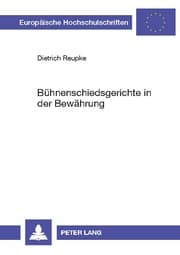 Cover von Bühnenschiedsgerichte in der Bewährung