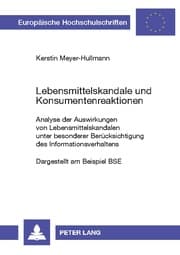 Cover von Lebensmittelskandale und Konsumentenreaktionen