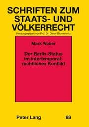 Cover von Der Berlin-Status im intertemporalrechtlichen Konflikt