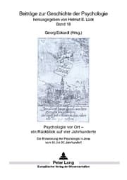 Cover von Psychologie vor Ort - ein Rückblick auf vier Jahrhunderte