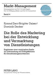Cover von Die Rolle des Marketing bei der Entwicklung und Vermarktung von Dienstleistungen