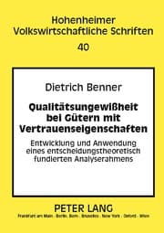 Cover von Qualitätsungewißheit bei Gütern mit Vertrauenseigenschaften