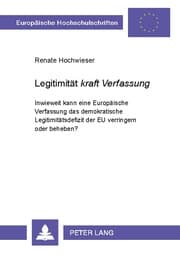 Cover von Legitimität 'kraft Verfassung'