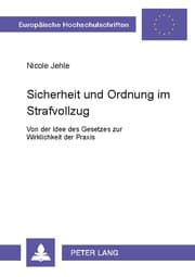 Cover von Sicherheit und Ordnung im Strafvollzug