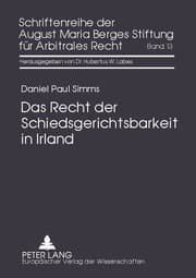 Cover von Das Recht der Schiedsgerichtsbarkeit in Irland