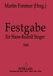 Cover von Festgabe für Hans-Rudolf Singer