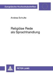 Cover von Religiöse Rede als Sprachhandlung