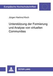 Cover von Unterstützung der Formierung und Analyse von virtuellen Communities