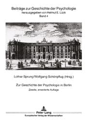 Cover von Zur Geschichte der Psychologie in Berlin