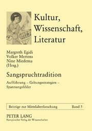 Cover von Sangspruchtradition