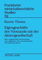 Cover von Eigengeschäfte des Vorstands mit der Aktiengesellschaft