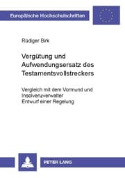 Cover von Vergütung und Aufwendungsersatz des Testamentsvollstreckers