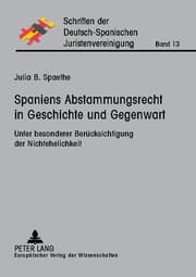 Cover von Spaniens Abstammungsrecht in Geschichte und Gegenwart