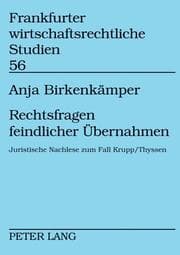 Cover von Rechtsfragen feindlicher Übernahmen