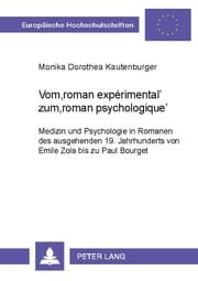 Cover von Vom roman expérimental zum roman psychologique