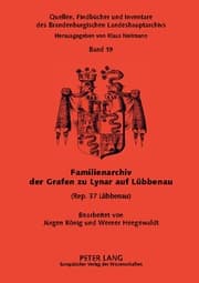 Cover von Familienarchiv der Grafen zu Lynar auf Lübbenau