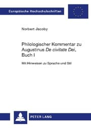 Cover von Philologischer Kommentar zu Augustinus 'De civitate Dei', Buch I