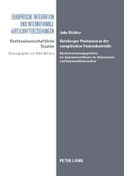 Cover von Gatekeeper Positionen in der europäischen Fusionskontrolle