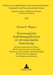 Cover von Vorvertragliche Aufklärungspflichten im internationalen Franchising