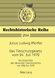 Cover von Das Tierschutzgesetz vom 24. Juli 1972