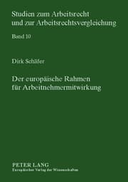 Cover von Der europäische Rahmen für Arbeitnehmermitwirkung