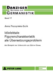 Cover von Idiolektale Figurencharakteristik als Übersetzungsproblem