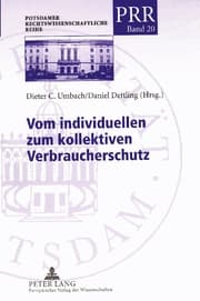 Cover von Vom individuellen zum kollektiven Verbraucherschutz