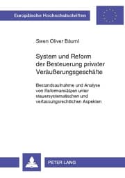 Cover von System und Reform der Besteuerung privater Veräußerungsgeschäfte